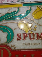Ballatore Spumante California Sparkling Wine Stained Glass Sign
