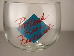 RaRe PORTLAND, OR ROSE FESTIVAL Wine Glass Vintage Parade Advertising EX Cond.!
