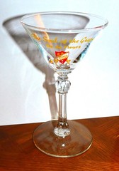 Lonz Winery Lake Erie Middle Bass Island Martini Glass Soul of the Grape 5.75