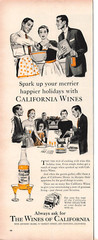 Wines of California Print Ad Vintage Advertisement San Francisco CA Sherry 1955