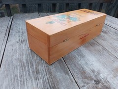 Vintage Carlos I Brandy Pedro Domecq Wood Box Bottle Holder Keepsake BOX ONLY