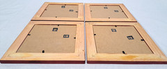 4 Wood Framed Vintage Wine Women Ad Prints Marsla Florio La Chablisienne 8×8&Prime;