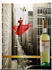 2016 Bottega Vinaia Wine Trentino NYC Floating Woman PRINT AD Advertisement