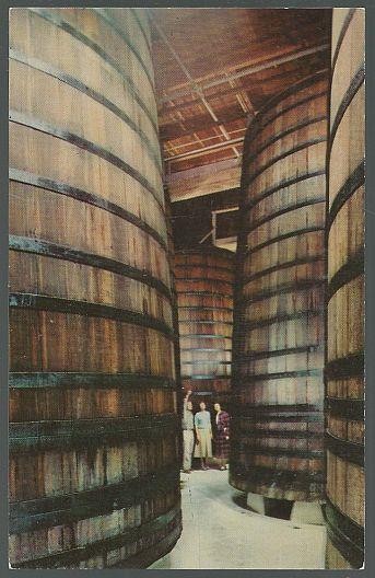 Redwood Storage Tanks Cellars Italian Swiss Colony Winery California Postcard
