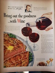 Lot of 3 Vintage 1946 Cali Wine Advisory Board Print Ad Ephemera Wall Art Decor