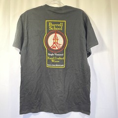 Burrell School Winery Wine T-Shirt Sz LARGE Santa Cruz Mtns NorCal WINE TEE