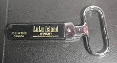 LULU ISLAND WINERY. ICEWINE CANADA. SOUVENIR CORKSCREW. BLACK / GOLD