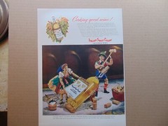 1947 ITALIAN SWISS COLONY WINE CORK PUPPET WORKERS vintage print ad
