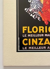 FLORIO MARALA CINZANO VERMOUTH APERITIF COLORFUL PRINT ON 11X14 MATTE BOARD