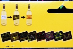 HALLOWEEN GLOW BOTTLE LABELS wine liquor vampire blood zombie witch potion RARE