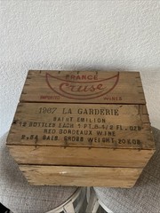 Vintage France Cruse Covered Wine Crate 12 Bottle 1967 LA GARDERIE , Empty