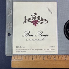 Vintage 1983 Inniskillin Winery Brae Rouge Magnum Wine UNUSED Paper Label Q98