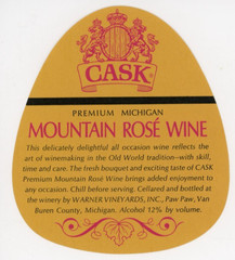 1960s-70s Paw Paw, MI Wine Cask Mountain Rose Wine Warner Vineyards, Inc #2G2