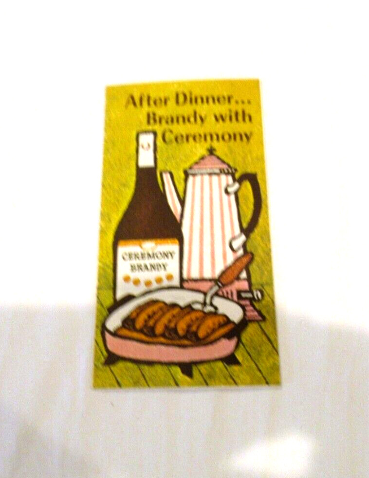 Ceremony Brandy vintage 1960s pamphlet