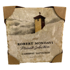 Robert Mondavi Winery 2000 Napa Valley Stone Wine Coaster Cabernet Sauvignon 4×4