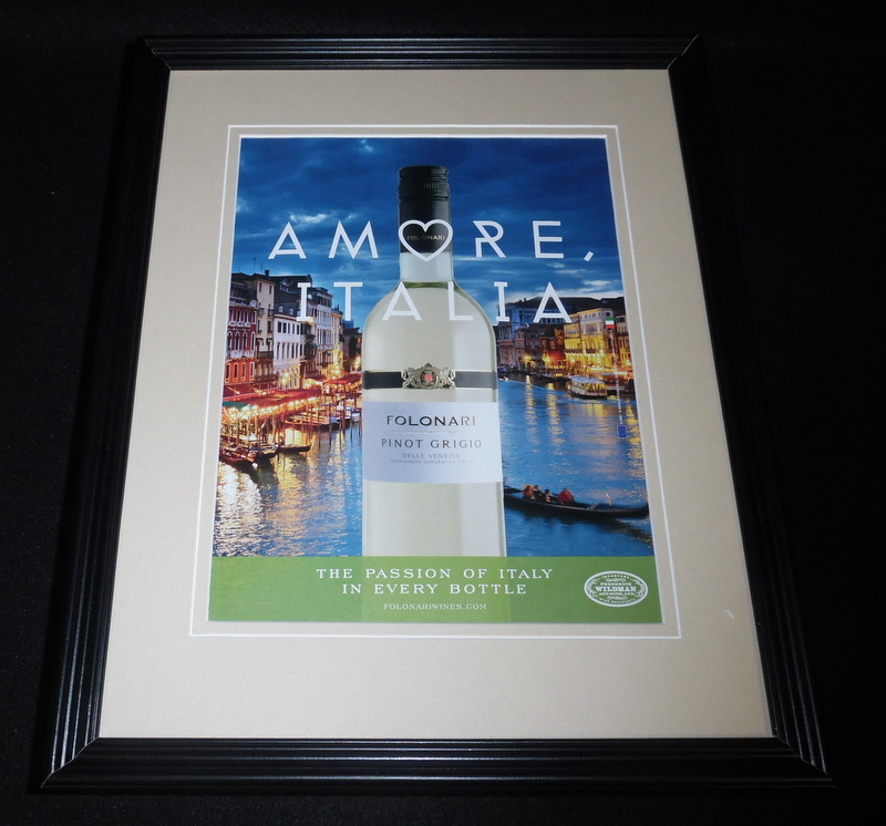 2015 Folonari Pinot Grigio 11×14 Framed ORIGINAL Advertisement