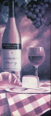 Vintage Framed Print Wall Art Bottle Of Rosemount Wine, Dining Room/Kitchen