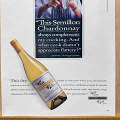 1991 Columbia Crest Winery Vintage Wine Print Ad Art Paterson Washington