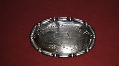 VTG SILVER 830 WINE BOTTLE LABEL / TAG PROPFORENINGEN F C. A. 1952-53 DENMARK