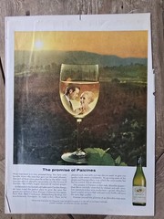 1965 Almaden Pinnot Chardonnay The Promise of Paicines Vintage Original ad