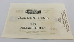 Clos Saint – Denis Domaine Dujac 1985 – Vintage Wine Labels