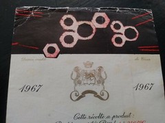 CHATEAU MOUTON ROTHSCHILD 1967 LABEL VINTAGE
