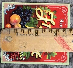 1960&rsquo;s Original Non-Alcoholic Wine Label Vintage Fruit Beverage Advertising NOS
