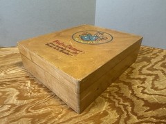 Vintage Pedro Domecq Carlos I Brandy Wine Wooden Box empty RARE size
