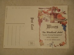The Christian Brothers of California Wines Postcard Woodland Hotel Owen WI Vinta