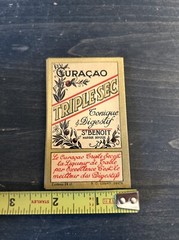 Vintage Curacao Triplesec Conique label