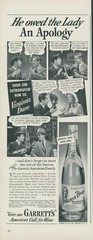 1941 Virginia Dare Garrett&rsquo;s American White Wine Apology Vintage Print Ad L5