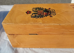 Vintage Pedro Domecq Carlos I Sherry Brandy Wine Wooden Box empty