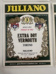 8 – Vermouth Labels Juliano Vermouth Torino Italy Labels