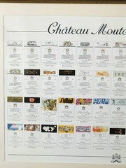 [Used Item] Chateau Mouton Rothschild Art Label Poster, Framed, Wine Label Colle