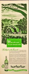 1944 Italian Swiss Colony Wine Chapel In Asti California Vintage Print Ad