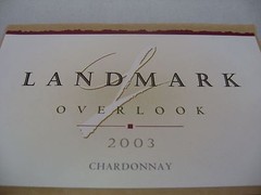Vintage 2003 Landmark Overlook Chardonnay Wine Bottle Label Collectible