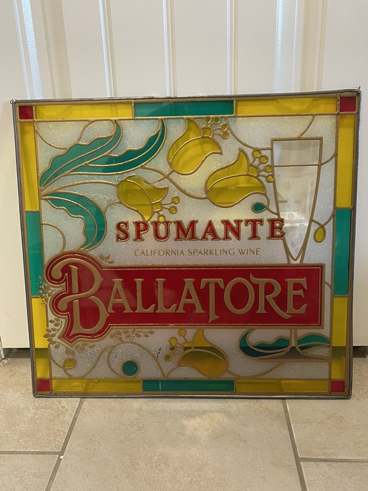 Ballatore Spumante California Sparkling wine sign Circa. 1980s