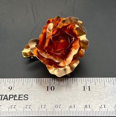 Moet & Chandon Copper Rose Gold Colored Metal Rose Lapel Clip – Rare