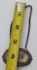 Vtg Port Wine SIlver-Plated Bottle Tag w/ Chain