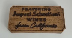 August Sebastiani Wines From California Advertising Placard Vintage