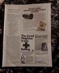 1977 print ad-Inglenook won highest honor American wine-Estate Pinot Sirah 1973