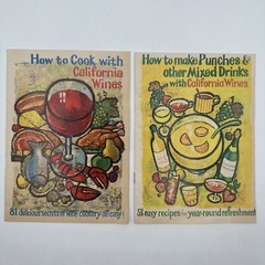 Vtg Lot Of 2 Booklets :How to Cook With California Wines: 81 Secrets / Recipes