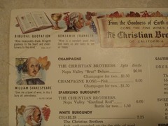 The Christian Brothers of California Wines Postcard Woodland Hotel Owen WI Vinta