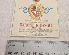 BROLIO RISERVA CHIANTI CLASSICO ~ ITALIAN WINE BOTTLE LABEL ~ 3.5&Prime;x5&Prime; ~ NOS