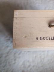 Vintage Fratelli Cella Wooden Wine Box 3-Bottle Gift Pack Edition Rope Handle