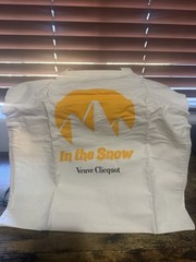VEUVE CLICQUOT VCP Champagne Limited Edition Cotton Shopping Tote Bag SNOW NEW!