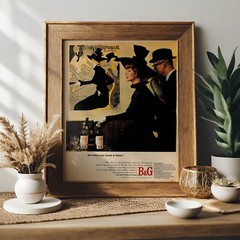 1963 B&G French Wines Vintage PRINT AD Paris Nostalgia Alcohol Art