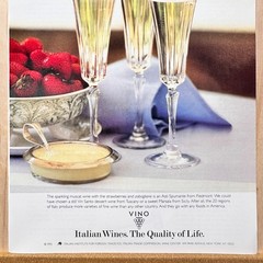 1992 Italian Import Wines Vintage Print Ad 90s Table setting Decor Advert Art