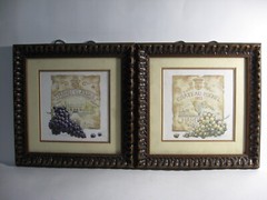 Pictures Wine Labels by Richard Henson, « Chianti Classico  » and « Chateu Michel »