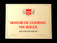Original Vintage Wine Label Manoir de Cournac Vin Rouge Monopole France